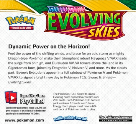 Pokémon TCG: Sword & Shield - Evolving Skies Booster Display Box (36 Packs) - Pokestore