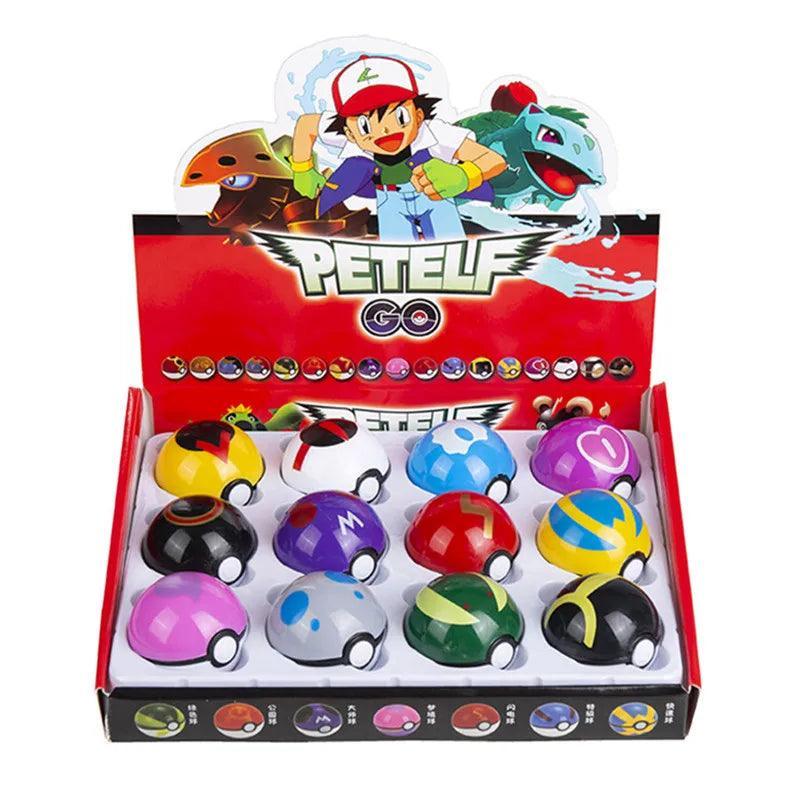 Pokémon Petelf Go Pokéball Pack Set 12 Pcs with Mini Figures - Limited Edition - Pokestore