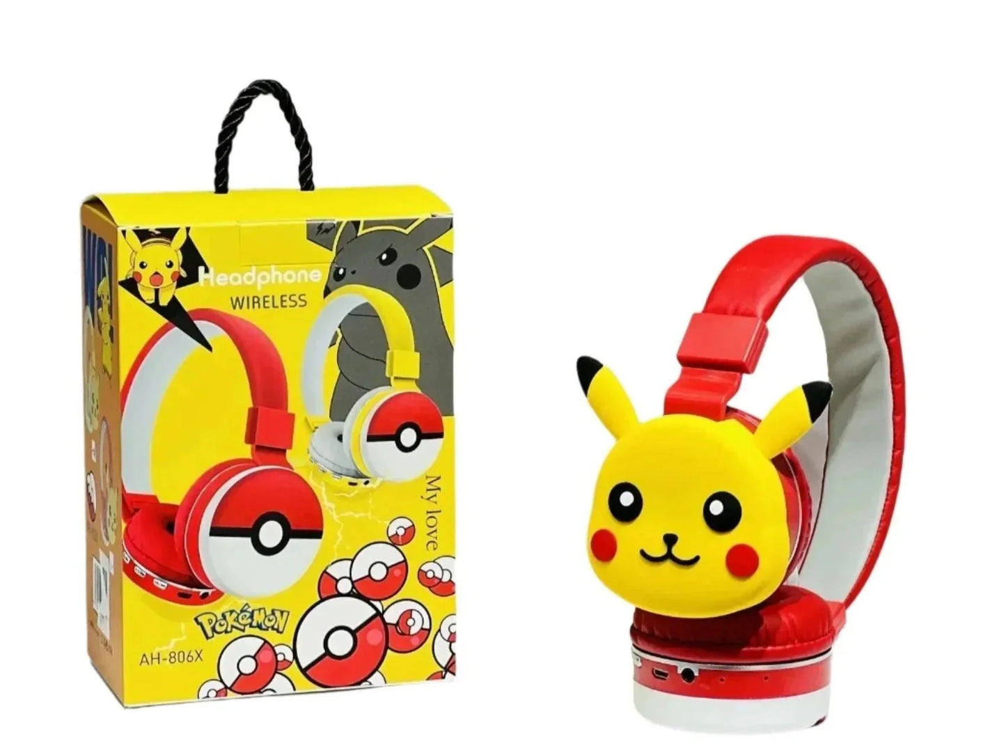 Pokemon Pikachu Wireless Bluetooth Headphones with Built-in Voice Assistant - Pokestore