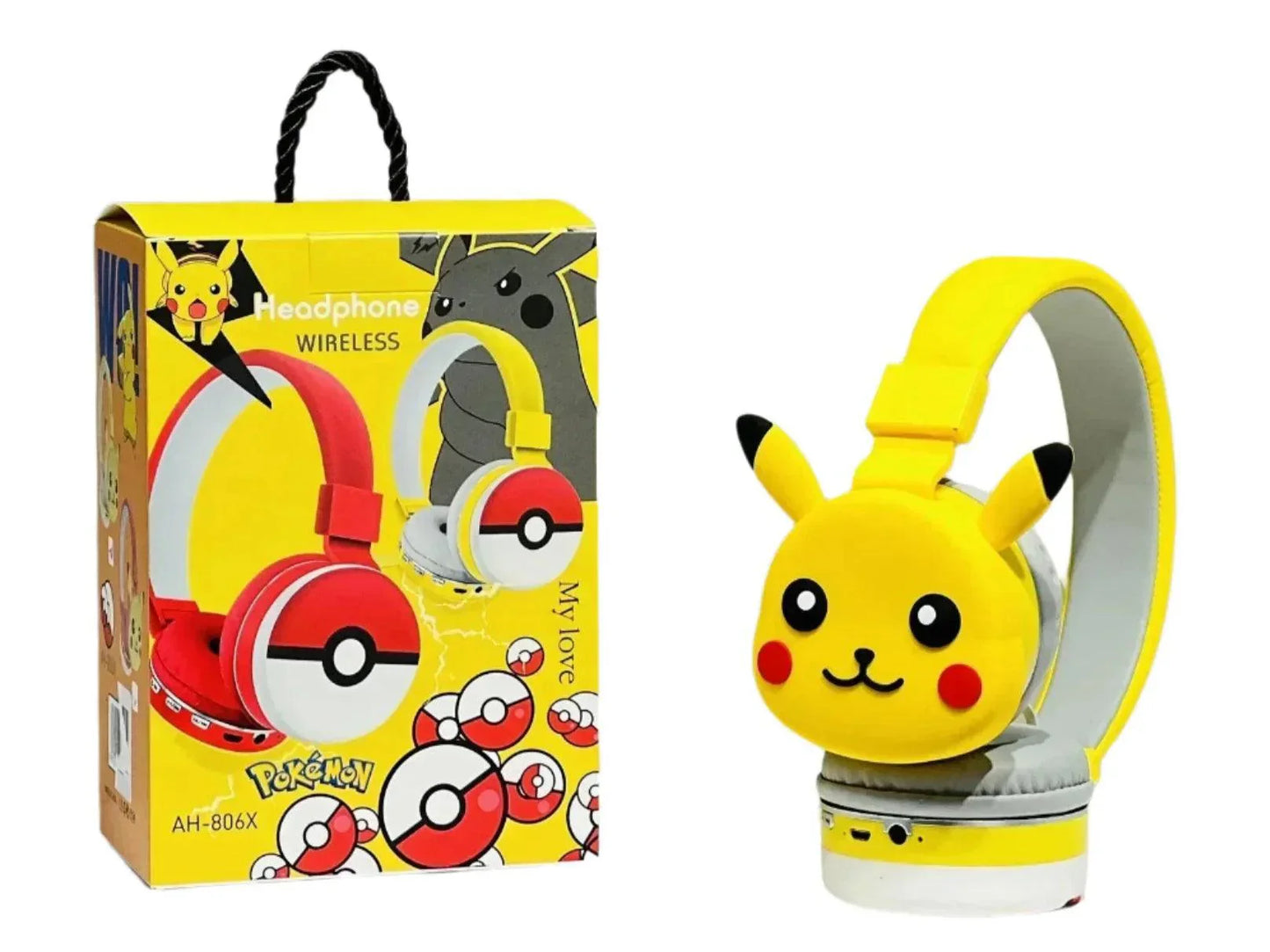 Pokemon Pikachu Wireless Bluetooth Headphones with Built-in Voice Assistant - Pokestore