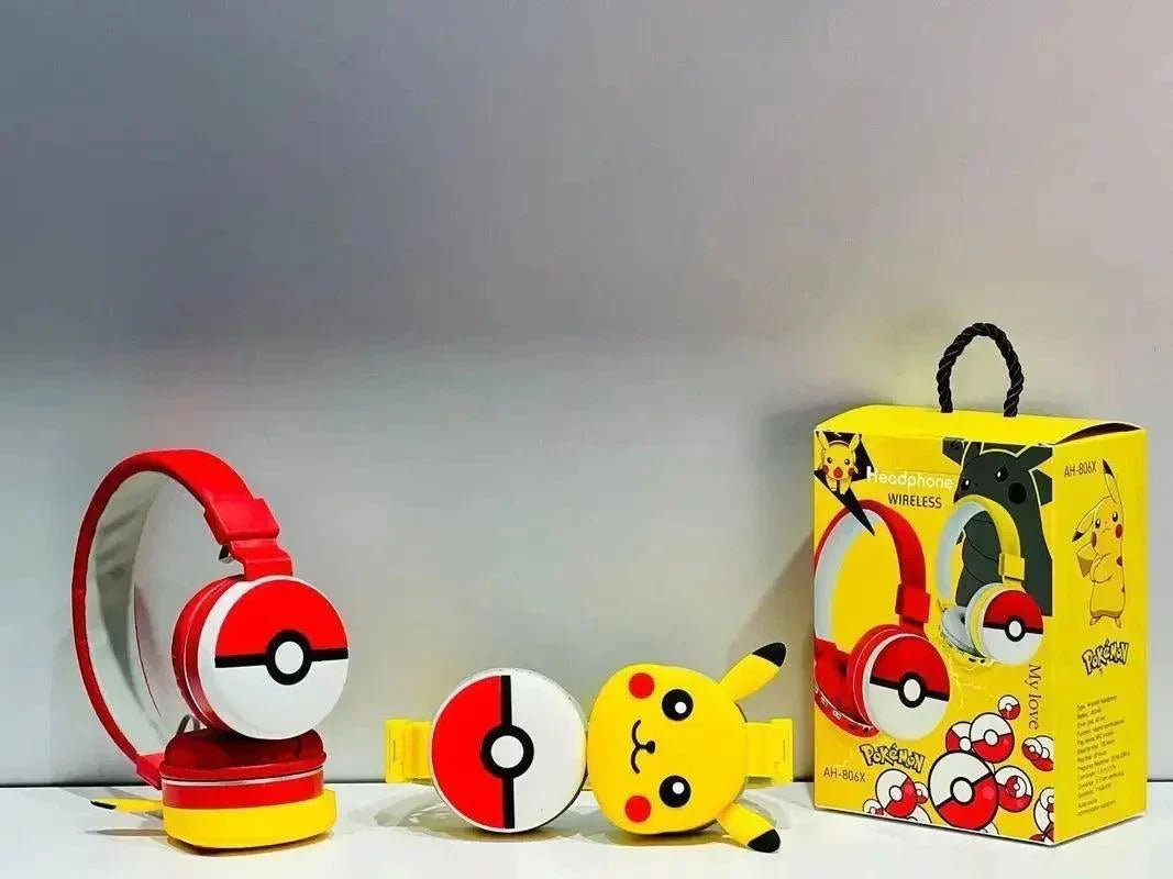 Pokemon Pikachu Wireless Bluetooth Headphones with Built-in Voice Assistant - Pokestore