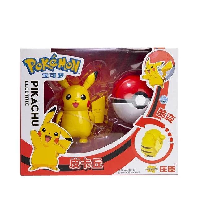 Pokemon Pokeball Changing Figure Set Toy: Pikachu, Eevee, Charizard & More (8-13CM) - Pokestore