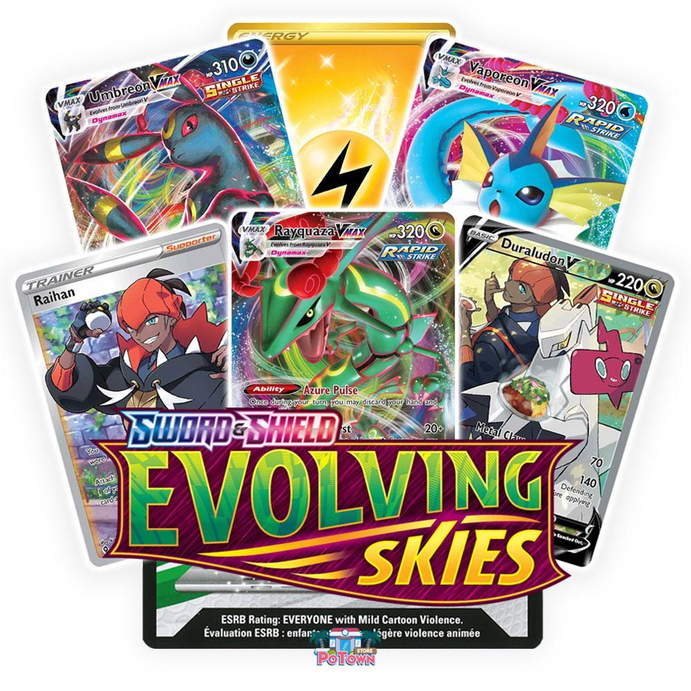 Pokémon TCG: Sword & Shield - Evolving Skies Booster Display Box (36 Packs) - Pokestore