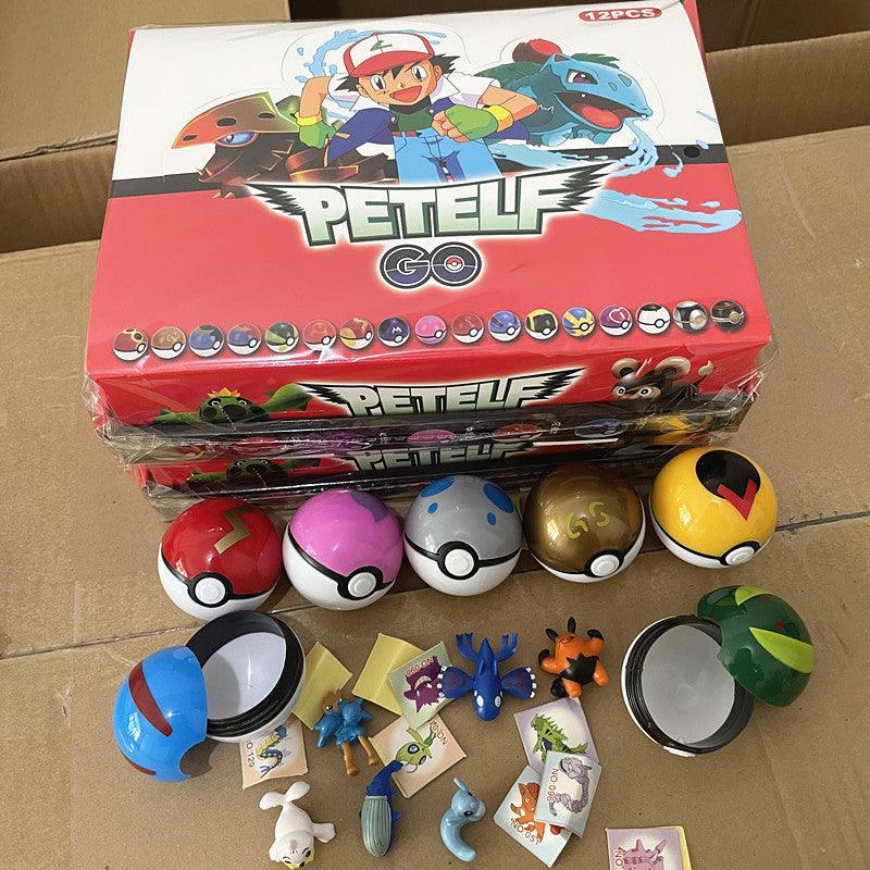 Pokémon Petelf Go Pokéball Pack Set 12 Pcs with Mini Figures - Limited Edition - Pokestore