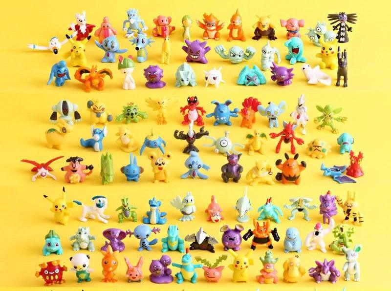 144 Pokémon Mini Action Figures Anime Toy - Pack With Box of Pikachu & More (2-3 CM) - Pokestore